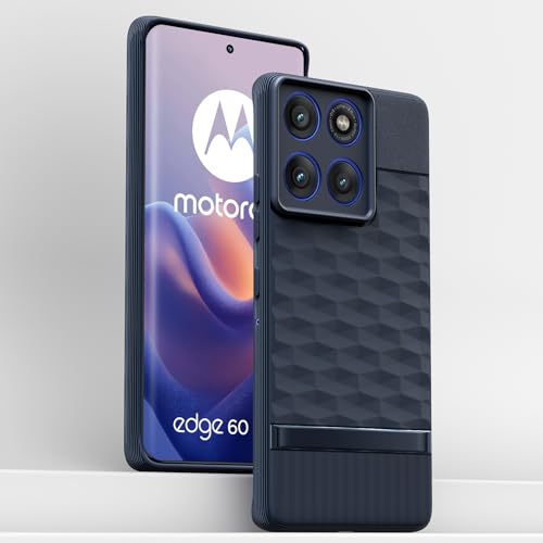 Image of Outlouders Back Cover for Motorola Moto Edge 60 Pro 5G | Full Camera Protection | TPU Soft Flexible Shockproof Bumper Case (Blue)