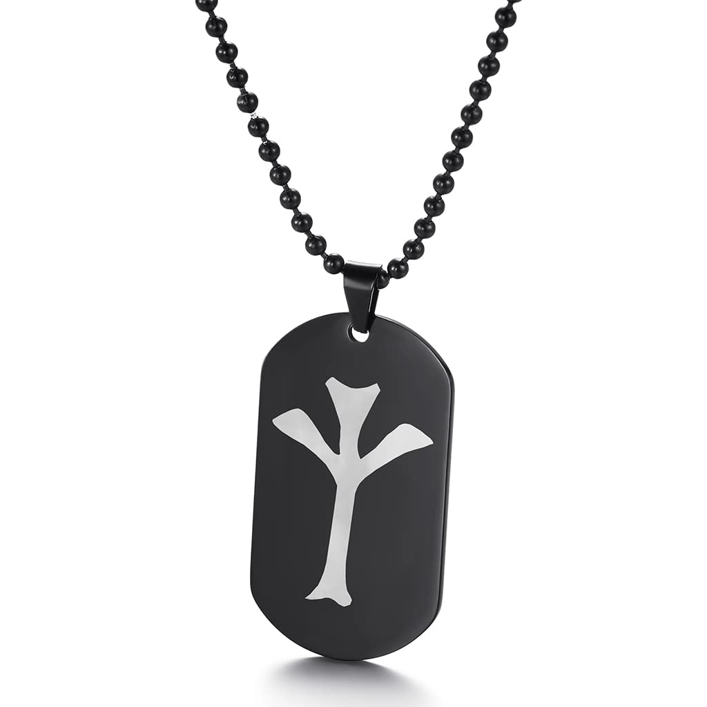 Collana Rune Vichinghe - Ciondolo Con 24 Rune, Acciaio Inox, Regolabile Per Uomo E Donna - Foto 7