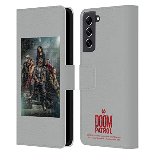 Étui Samsung S21 FE 5G Doom Patrol en cuir véritable pour smartphone