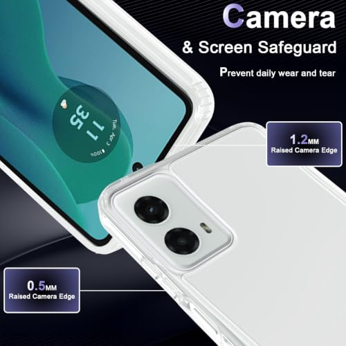 Image of Case for Motorola Moto G 5G 2024, Military Grade Drop Protection Phone Case, Yellowing Resistant, Anti-Scratch Hard PC Back, Shockproof Hard Ultra-Thin Protective Cover, Clear