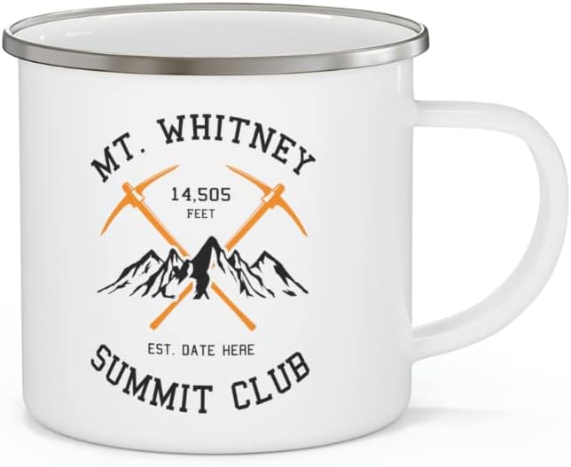Personalized Mount Whitney Summit Club Camping Mug Peak Bagger Mountain Hiker Rock Climbing Trekker Adventurer Nature Lover