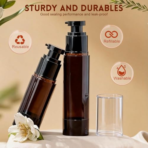 Flacons vides rechargeables marron plastique 120 ml pour cosmétique maison