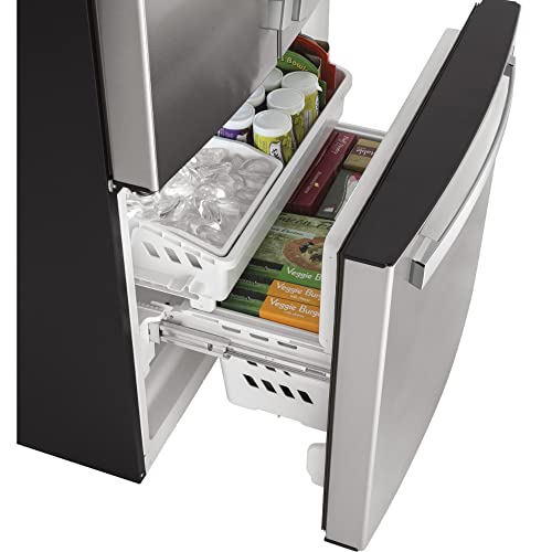 Image of GE GWE19JYLFS 18.6 cu. ft. Counter Depth French Door Refrigerator in Fingerprint Resistant Stainless Steel