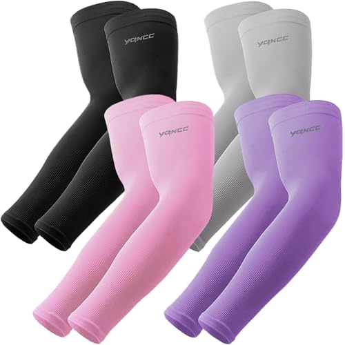 Image of YQXCC Arm Sleeves Cooling UV Sun Protection Sport Compression for Men Women | UPF50, Tattoo Coverage, Lightweight, Breathable, Seamless Cover Arms, Daily Wear, Outdoor Work, Basketball, Baseball, Golf