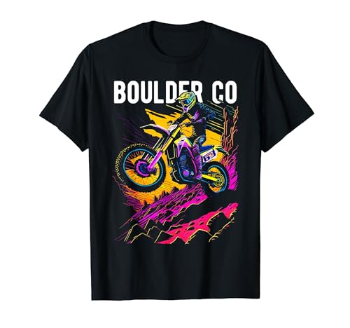 Boulder Colorado Motocross Dirt Bike T-Shirt