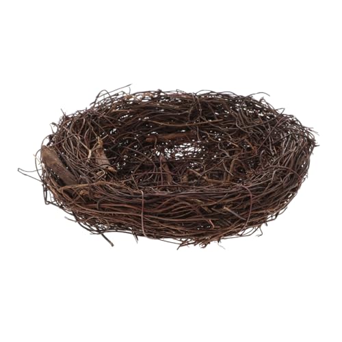 Kisangel 鳥 巣 オーナメント 鳥 巣 鳥 巣 鳥 ぬいぐるみ 巣 おもちゃ ミニチュア 鳥 巣 DIY ハト 巣 小さい 鳥 巣 鳥 鳩 ハト 巣 大きい 鳥 巣 籐 コーヒー 木 蔓