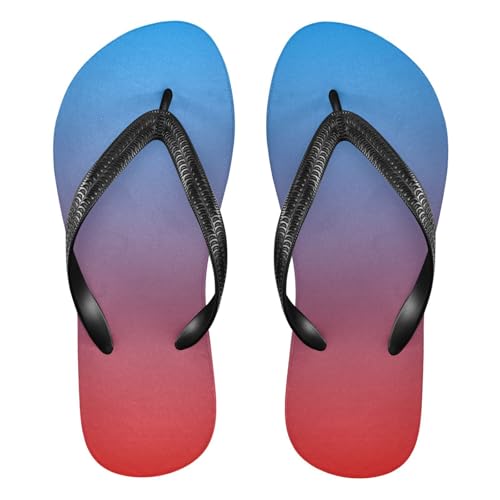 SPRIPORT Gradient Slim Flip Flops for Women Men Comfortable Casual Thong Cushion Sandals with Non-Slip Rubber Sole Bathroom Shower Shoes for Beach Summer Walking