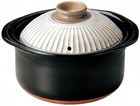Ginpo Ceramic Banko Ware Kikka Ceramic Earthenware Nabe Pot for Rice