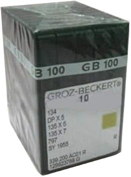 100 Groz-Beckert 134 135X5 DPX5 SY1955 797 Sewing Machine Needles SINGER PFAFF Size 16 metric 100