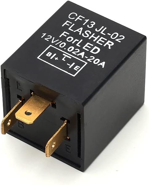 3 PIN Square 12 Volt CF13 Load Resistor Electronic Flasher Relay Fix for LED Turn Signal Light Bulbs