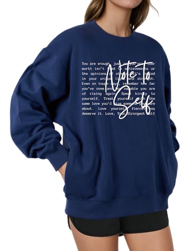 Christian Faith Over Fear Sweatshirts, You Are Enough Sweatshirt, Jesus Loves You Sweatshirt Pullover for Women Mens