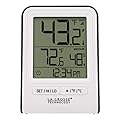 La Crosse Technology Wireless Indoor/Outdoor Temperature Monitor with Hi/Low Records, Humidity, 12/24 Hour Time - 330 Foot Transmission Range