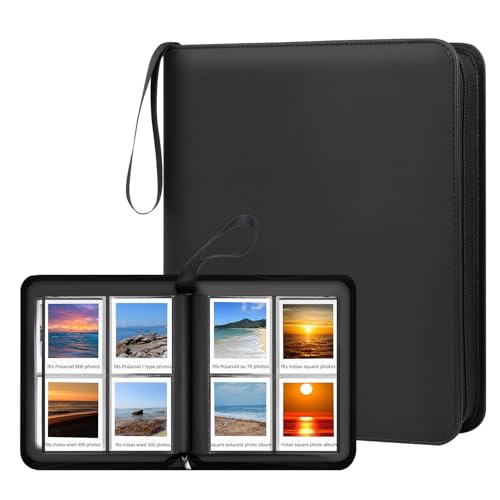 Álbum Fotográfico Grande Con 256 Bolsillos Para Fotos Instantáneas De Polaroid I-Type, 600 Y Sx-70 6368 Negro Álbum Fotográfico Grande Con 256 Bolsillos Para Fotos Instantáneas De Polaroid I-Type, 600 Y Sx-70 6368 Negro
