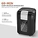 Bonsaii 12 Sheet Crosscut Paper Shredder, 60 Mins P-4 Level Ultra Quiet Home Office Heavy Duty Shredder, 4.2 Gallons Shredder for Documents/Mails/CDs/Credit Cards, with 4 Casters (3S16)