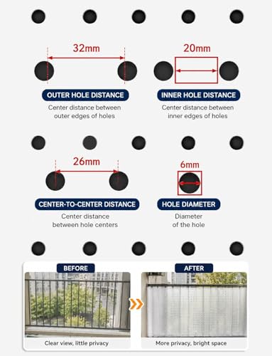 Écran de privacy pour balcon flexible contre le vent et le vis-à-vis de clôture - 3