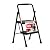 HBTower 2 Step Ladder, Folding Step Stool with Wide Anti-Slip Pedal, Sturdy Steel Ladder, Convenient Handgrip, Lightweight 500lbs Portable Steel Step Stool, Black