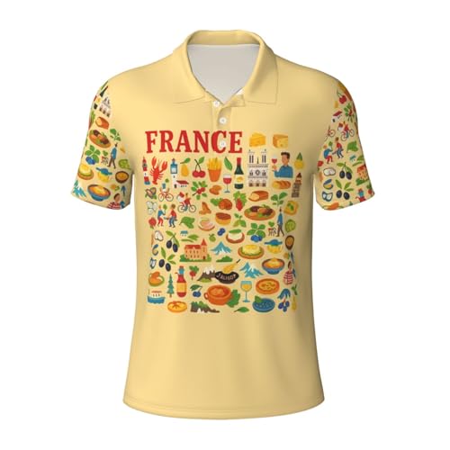 Polo anti transpiration homme avec impression style français