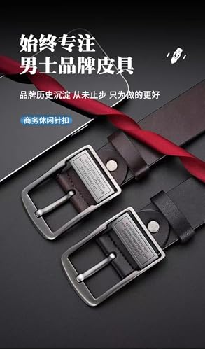 Men's real cow leather belt pin buckle vintage belt fashion casual leather jeans belt3