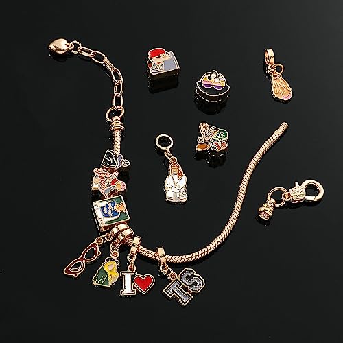 Image of Famous Pop Female Singer Bracelet Blind Box Set - Creative Metal Tay lor Bracelet, Birthday, Christmas Gift for Fans, Female Friends, Collectible Souvenir (C Bracelet Set)