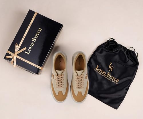 Image of LOUIS STITCH Men's Casual Lightweight Lace-Up Low-Top Sneakers for Men| Cushioned Comfort | Lightweight & Comfortable Casual Lace-Up Shoes | LSP-SNK-AVI-Lace-Ups