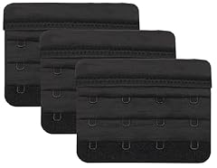 Bra Extender 4 Hook Black 3pcs