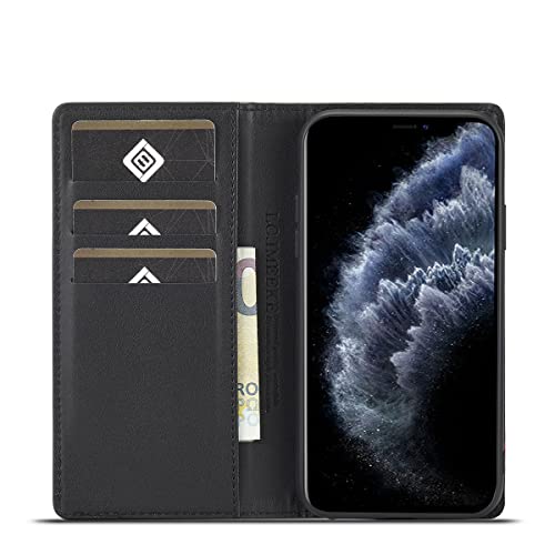 Capa para iPhone 11 Pro, Fibra Carbon Capa Capinha Carteira 360 para iPhone 11 Pro Couro Sintético (