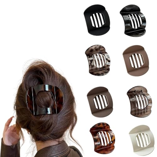 Pince à cheveux plate contre la coiffure qui glisse chignon fixe