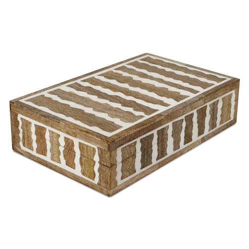Image of Handicrafts Home 10x6x2.5 Decorative Box Handmade Storage Organizer Boxes with Lids Keepsake Gift Trinket Box Display Box, Kept Safari