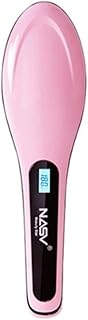 NASV Hair Straightener Brush, hair curling, styling, Smoothing Hot Brush/Straightening Brush pink
