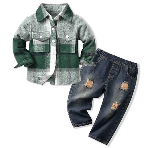 Vêtements bébé garçon ensemble chemise flanelle fini les tracas