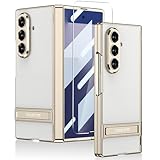 【Cavalletto Nascosto Regolabile】Il cavalletto della cover per Galaxy Z Fold 7 nasconde abilmente il supporto all'interno della cornice della custodia e ha tre angolazioni regolabili, offrendo un'esperienza utente confortevole per guardare film, lavorare in ufficio quotidianamente e videochiamare. Il supporto nascosto è realizzato in materiale metallico, che mantiene stabilità e fermezza anche quando viene aperto frequentemente, permettendoti di goderti l'esperienza visiva di un grande schermo e uno stile di vita lussuoso in qualsiasi momento.