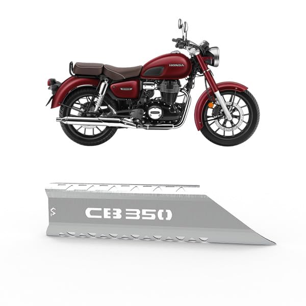 Exhaust Guard | Heat Shield Cover | Exhaust Protector Compatible with Honda CB350 (Pack of 1) (Silver)