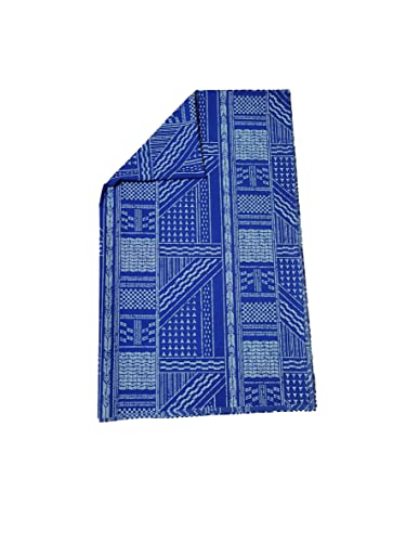 Hawaiian Men's Lava Lava Blue Tribal Cotton Polyester Sarong Wrap
