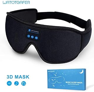 Sleep Headphones, Bluetooth 5.0 Wireless 3D Eye Mask, WATOTGAFER Sleeping Headphones for Side