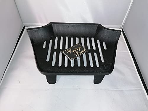 Vintage Decor ® Premium Victorian Classic Cast Iron Fire Grate with 4 Legs for air Flow I Log Coal Fireside Classic | Eco Friendly I to Suit 14,16,18 inch (14 Inch Fireplace Opening Size)