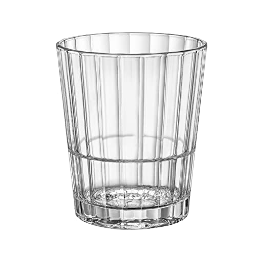 Bormioli Rocco Oxford Bar 105 oz Stackable Rocks Drinking Glasses Clear Set of 6