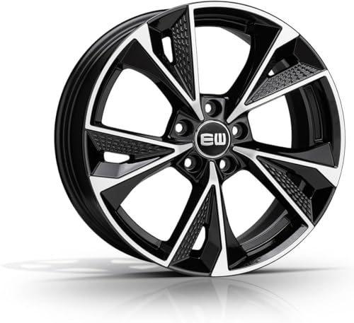 5x112 7,5j et45 Cerchio in lega compatibile per Audi q2 q3 q5 sportback 17 pollici rs7 nero lucido diamantato canale 7,5