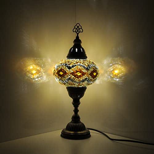 Amazon.com: Mosland Home Turkish Lamp Mosaic Table Lamps | Turkish Moroccan Lamp with Bronze ...