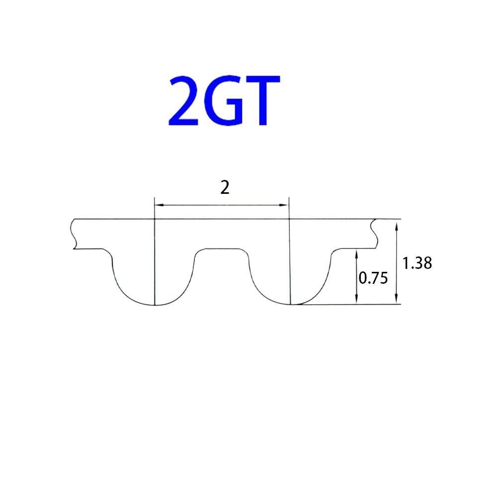 Courroies Trapézoïdales Courroie Distribution en Boucle Fermée Longueur 182 184 186 188 190 192 194 196 198 200 202 204 206 208 210 212Mm Largeur 6-15Mm(2GT-206mm-103teeth,10PCS_10MM)