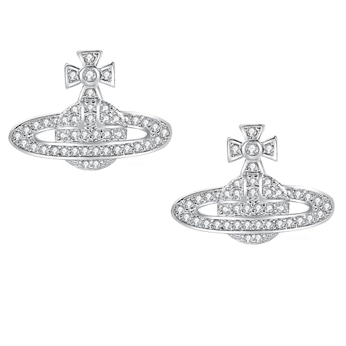 Saturn Earrings,Saturn Planet Earring,Aesthetic Earring for Women,Cubic Zirconia Saturn Planet Studs Earring,Space Earrings Y2k Earrings Jewelry Gifts for Women