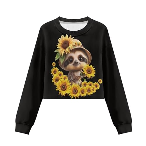 Long Sleeve Shirts for Girls 5-14Y Cropped Tops Kids School Clothes Sports Activewear4