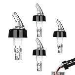 PXRLMYF Bottle Pourers, 30ML Quick Shot Spirit Measure Pourer,Spouts Drinks Wine Cocktail Alcohol Automatic Dispenser Home Bar Tools for Spirits Liquor Shots(4 pack)