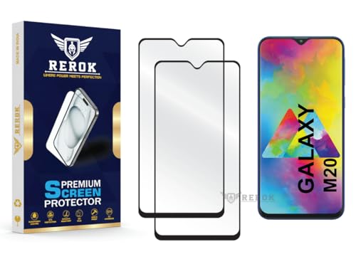 Image of Gorilla Tempered Glass Screen Protector Compatible with Samsung Galaxy M20 [Pack of 2] | Edge-to-Edge, Bubble-Free, Case Friendly, Easy Installation Kit