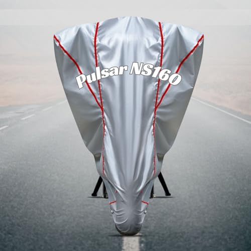 Image of Motorcycle Bike Body Cover for Outdoor Use - Heavy Fabric Water Resistant Two Wheeler Cover with UV, Dust & Rain Protection Compatible for Pulsar NS160