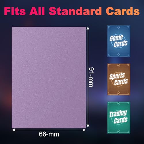 Image of 200 Pack Card Sleeves, Matte Dual Trading Card Sleeves with Opaque Back & Smooth Shuffle, Tear Resistant Card Protectors for MTG, TCG and Game Cards (Orchid Purple)