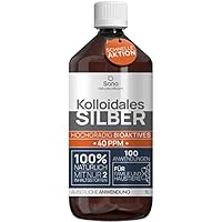 Kolloidales Silber 40 PPM 500 ml | Premium Silberwasser Stärker als 25ppm | Für Mensch, Hund & Katze | Carbon Neutral | 100% natürlich mit 2 Zutaten