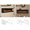3 Sided Wall Mount Electric Fireplace, 60 Floating Fireplace with LED Side Lights, Remote Control, Multicolor Flame, Timer, Log, 700W/1500W Hanging Fireplace Heater, Black