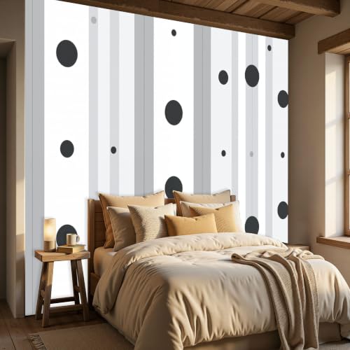 Papier peint panoramique intissé abstrait effet 3D premium gris