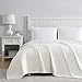Beatrice Home Fashions Grand Hotel Lightweight All-Natural 100% Cotton Waffle Weave Blanket, Twin, Ivory