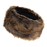 Lystaii Womens Faux Fur Headband Elastic Ear Warmers Furry Earwarmer Earmuff for Cold Weather